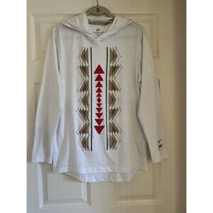 Nike N7 Southwest White Long Sleeve mens Hooded T-Shirt Aztec Active Wear Sz S